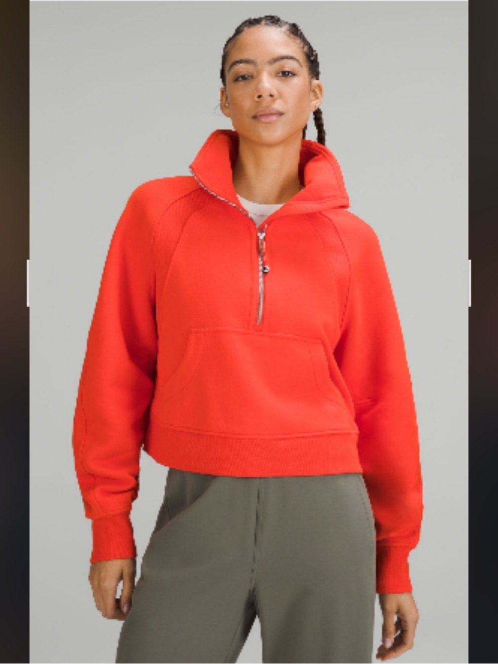 lululemon athletica Scuba Oversized Funnel Neck Half Zip Sweatshirt Solar Orange